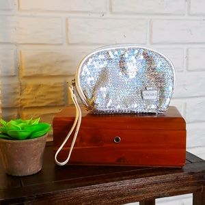 Caboodles wristlet makeup bag, sequined